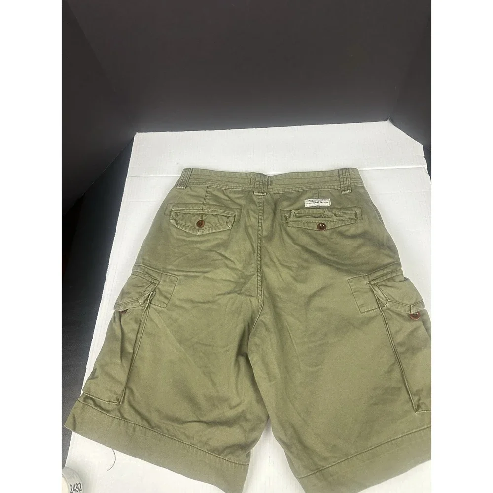 Polo Ralph Lauren Cargo Shorts Mens 33x10 Green Combat Military Army Outdoor